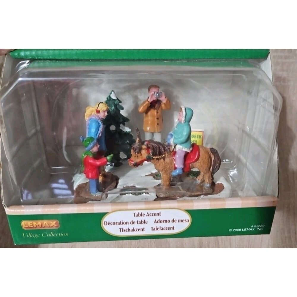 Lemax “Reindeer Rides” Table Accents Christmas Village 2008 New In Box Holiday #